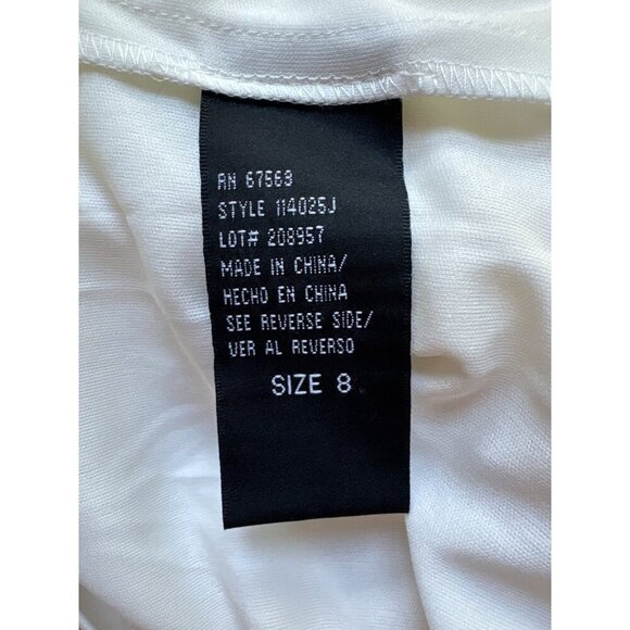 SL Fashions NWT $90 Chiffon Beaded Cocktail Dress, Ivory Women's Size 8 - Picture 9 of 10